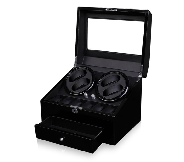 Double Watch Winder 4+6 with Drawer