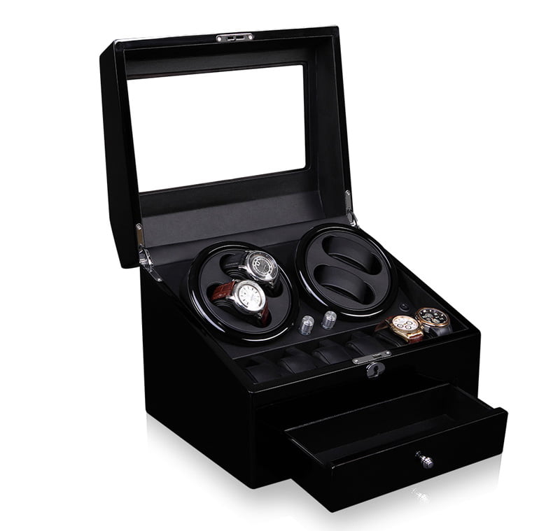 Double Watch Winder 4+6 with Drawer