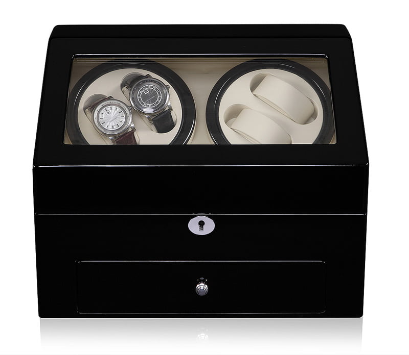4 Watch Winder with 6 Storage Slots and Door Sensor