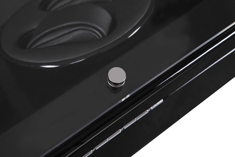 Black Quad Watch Winder 8+0 with Transparent Window