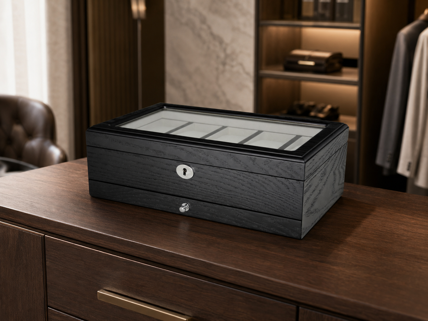10-Slot Double-Layer Watch Case GC02-SP-10H-WD