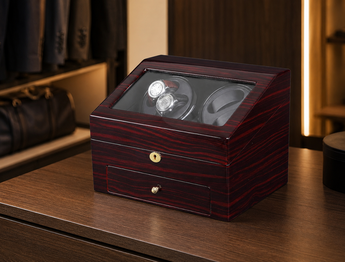 4+6 Ebony Watch Winder GC03-D66EB-A