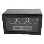 Black 3 Slots Touch Screen Watch Winder with Fingerprint Lock