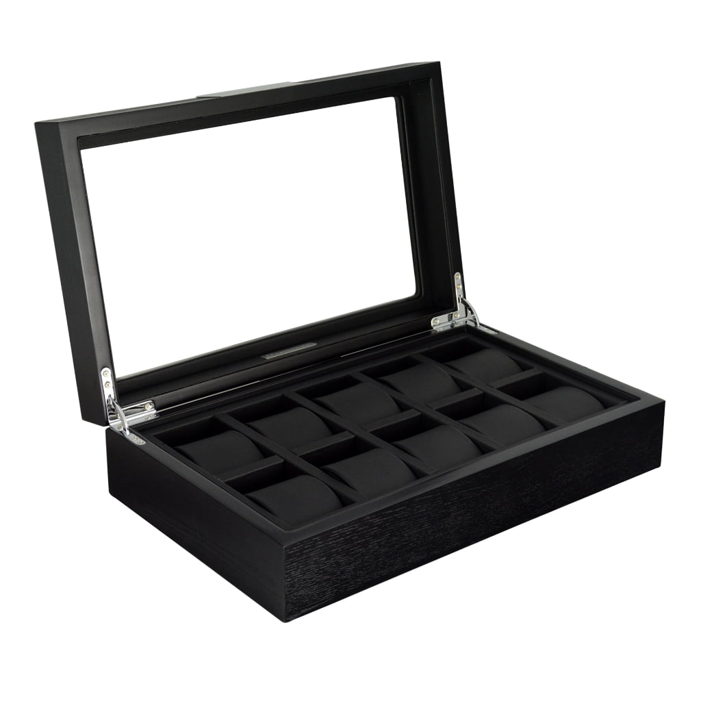 10 Slot Wooden Veneer Watch Case