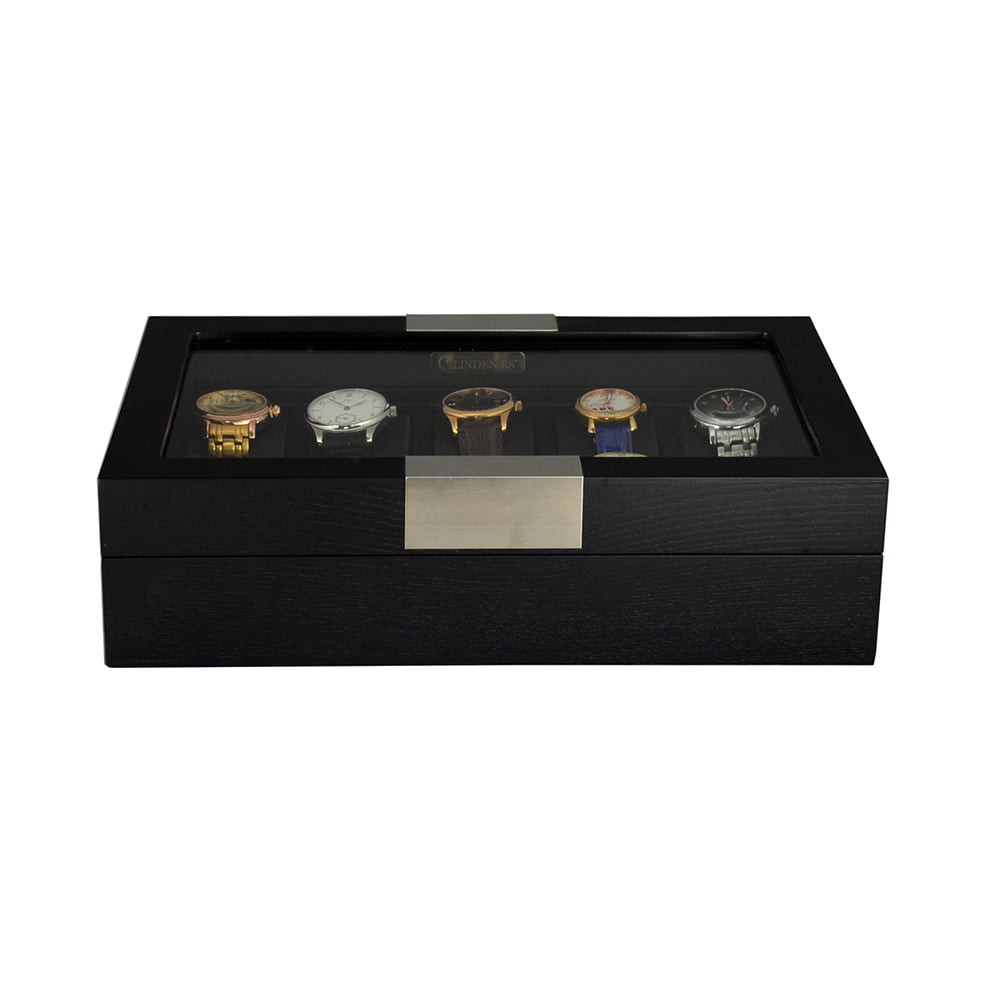 10 Slot Wooden Veneer Watch Case