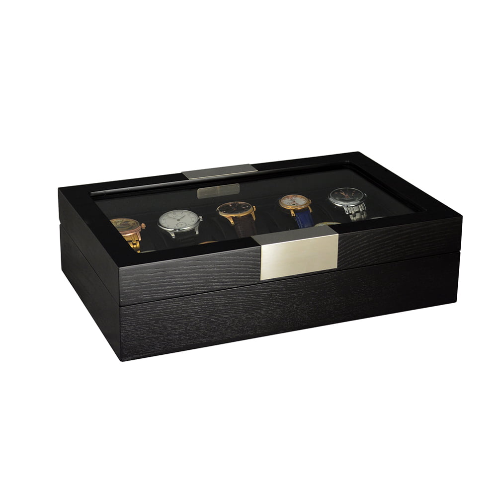 10 Slot Wooden Veneer Watch Case