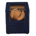 Single Watch Winder with Woven PU Leather Finish