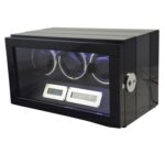 Black 3 Slots Touch Screen Watch Winder with Fingerprint Lock