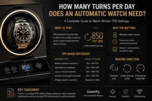 Watch Winder TPD Guide: How to Choose the Right Turns Per Day Setting for Automatic Watches