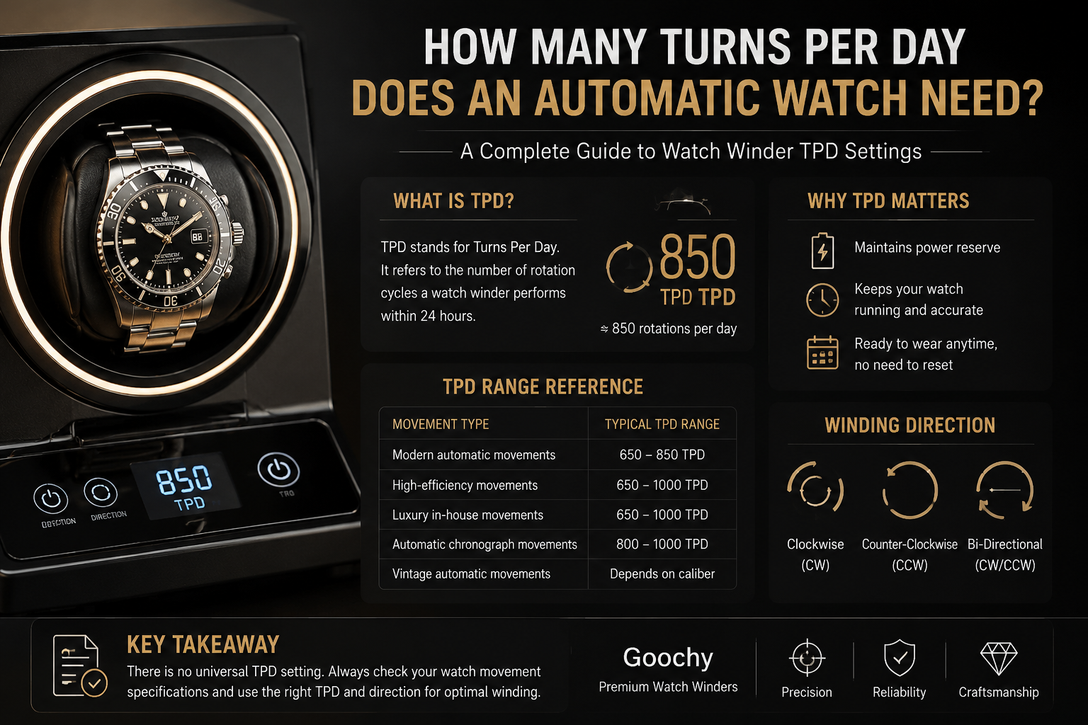 How Many Turns Per Day Does an Automatic Watch Need - Watch Winder TPD Guide