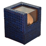 Single Watch Winder with Woven PU Leather Finish