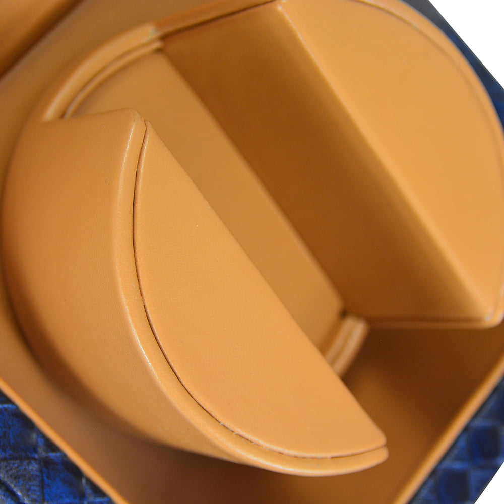 Single Watch Winder with Woven PU Leather Finish