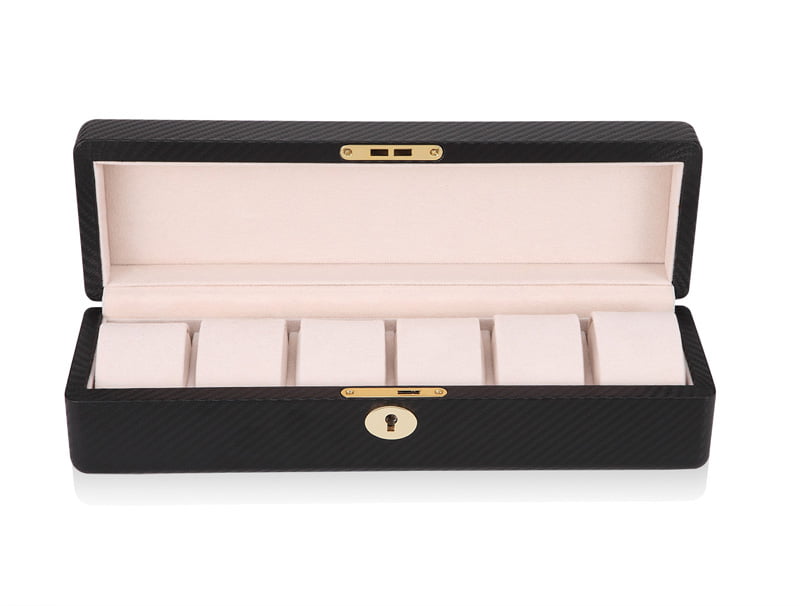 Carbon Fiber 6 Slots Watch Case