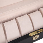 Carbon Fiber 6 Slots Watch Case with Velvet Interior