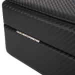Carbon Fiber 6 Slots Watch Case with Velvet Interior