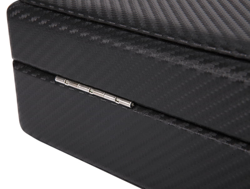 Carbon Fiber 6 Slots Watch Case with Velvet Interior