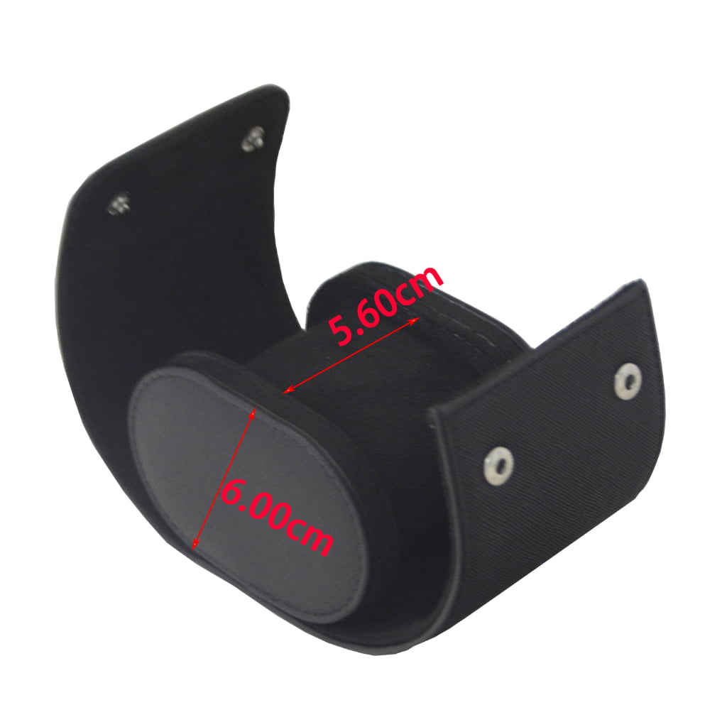 Crossed Grain Black 1 Slot Watch Roll
