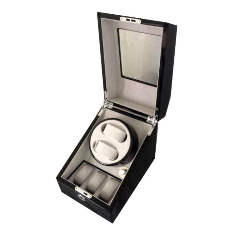 Single Watch Winder with 2 Winding Positions and 3 Storage Slots