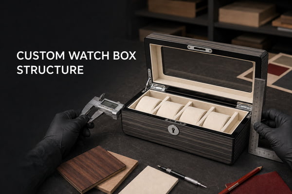 structural design in custom watch box manufacturing