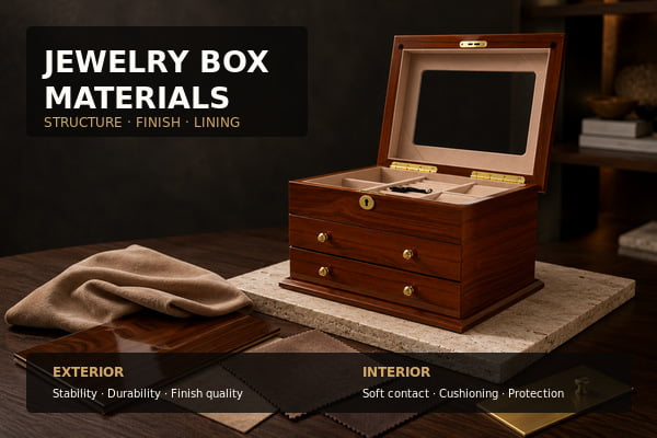 Jewelry box material comparison