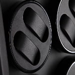 12 watch winder close-up showing black dual-watch winding module and PU leather-wrapped cushions