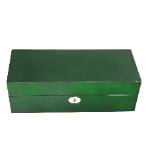 High Glossy Green Oak Grain 5 Watch Case with Velvet Interior