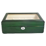 High Glossy Green Oak Grain Spliced Carbon Fiber 10 Watch Case