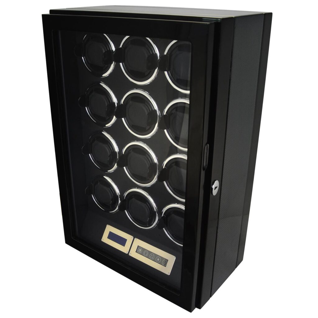 Carbon Fiber 12 Watch Winder with Adjustable TPD
