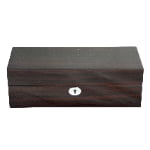 High Glossy Macassar Ebony Grain 5 Watch Case with Burgundy Velvet Interior