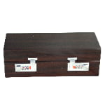 High Glossy Macassar Ebony Grain 5 Watch Case with Combination Lock