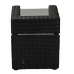 Single Black Woven Watch Winder with Japanese Mabuchi Motor