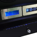 Watch winder touchscreen control panel displaying 650 TPD setting