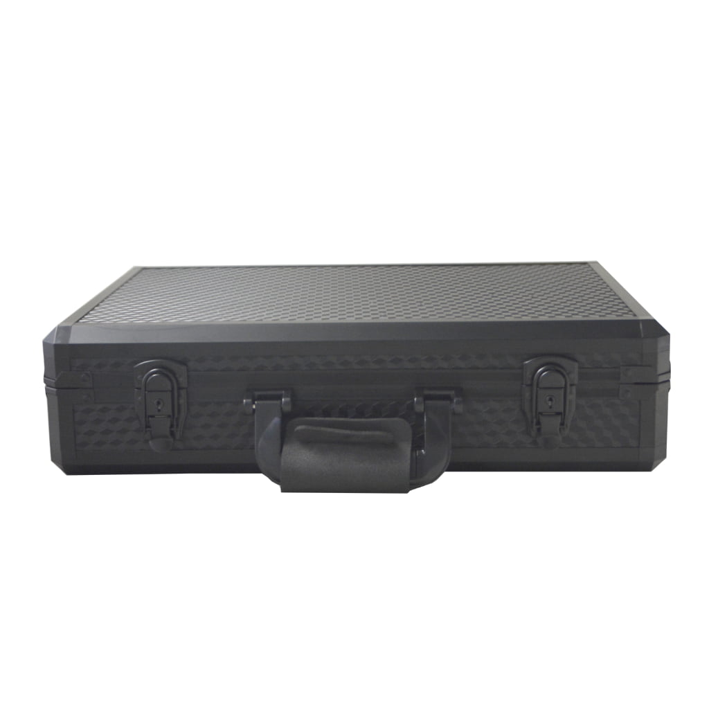 24 slot watch suitcase with black aluminum alloy frame and carrying handle