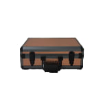 Rose gold 24 slot watch suitcase with aluminum alloy frame, snap closures and carrying handle