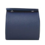 Crossed Grain Blue PU Leather 1 Watch Roll