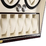 Ebony Finish 8-Watch Winder with 5-Watch Storage