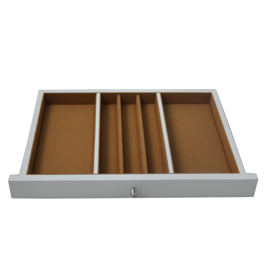 Jewelry case drawer divider layout for organized collection storage