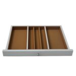 Jewelry case drawer divider layout for organized collection storage