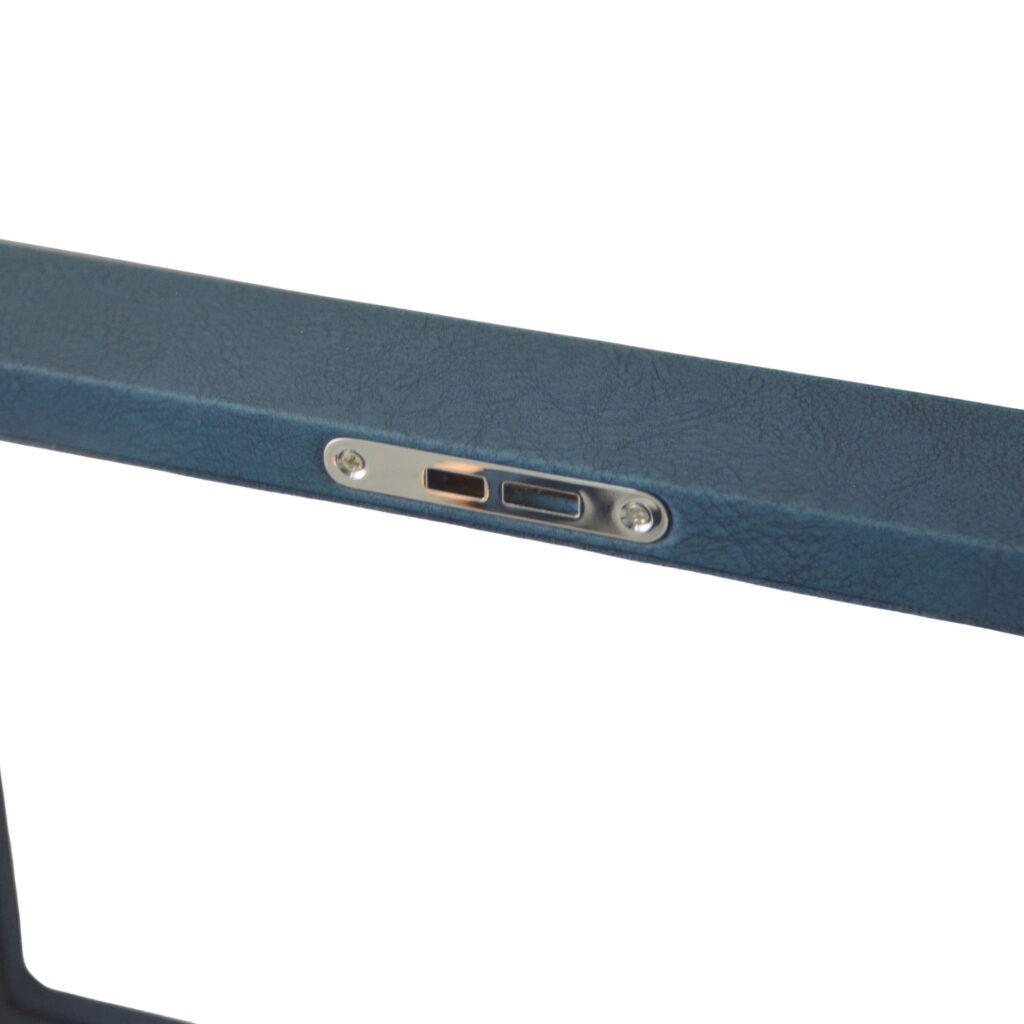 Blue 10 watch box interior with individual watch cushions