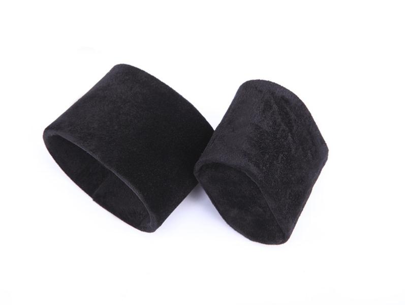 black wooden watch storage box with black pillow