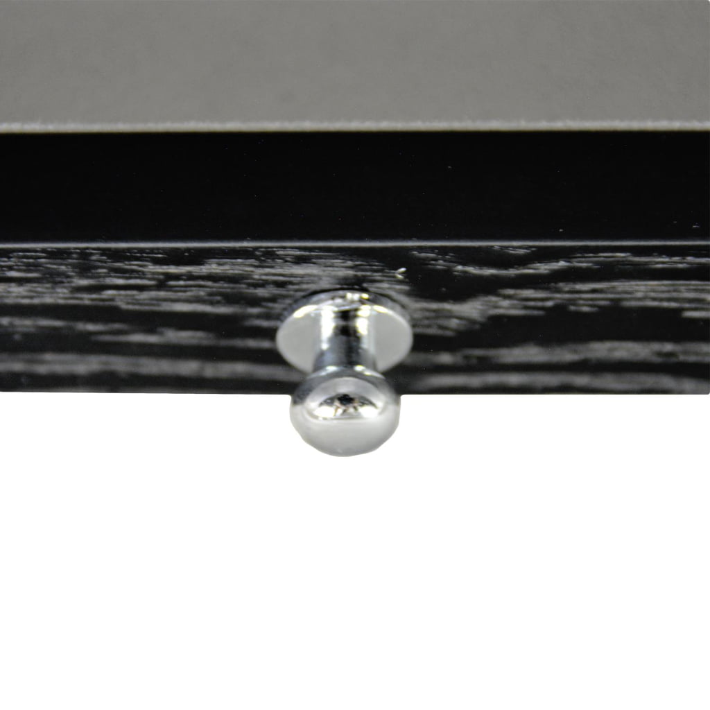 watch box with metal lock hardware detail on wood veneer surface