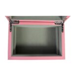 Pink PU Leather Jewelry Organizer Box with Secret Cabinet