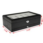 10 watch case front view with glass display and drawer design