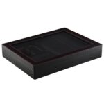 Carbon Fiber MDF Watches and Car Parts Collection Box with Two-Layer Display Design