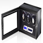 Carbon Black 3 Watch Winder with Touchscreen Control and Adjustable TPD