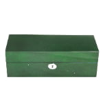 High Glossy Green Oak Grain 5 Watch Case with Velvet Interior