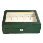 High Glossy Green Oak Grain Spliced Carbon Fiber 10 Watch Case