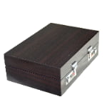 High Glossy Macassar Ebony Grain 10 Watch Case with Combination Lock