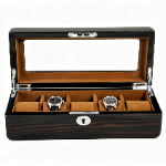 High Glossy Ebony Grain Spliced Carbon Fiber 5 Watch Case