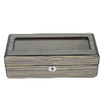 High Glossy Dark Oak Grain Spliced Carbon Fiber 5 Watch Case